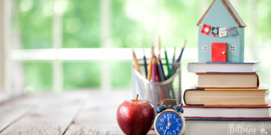 School supplies in a new home
